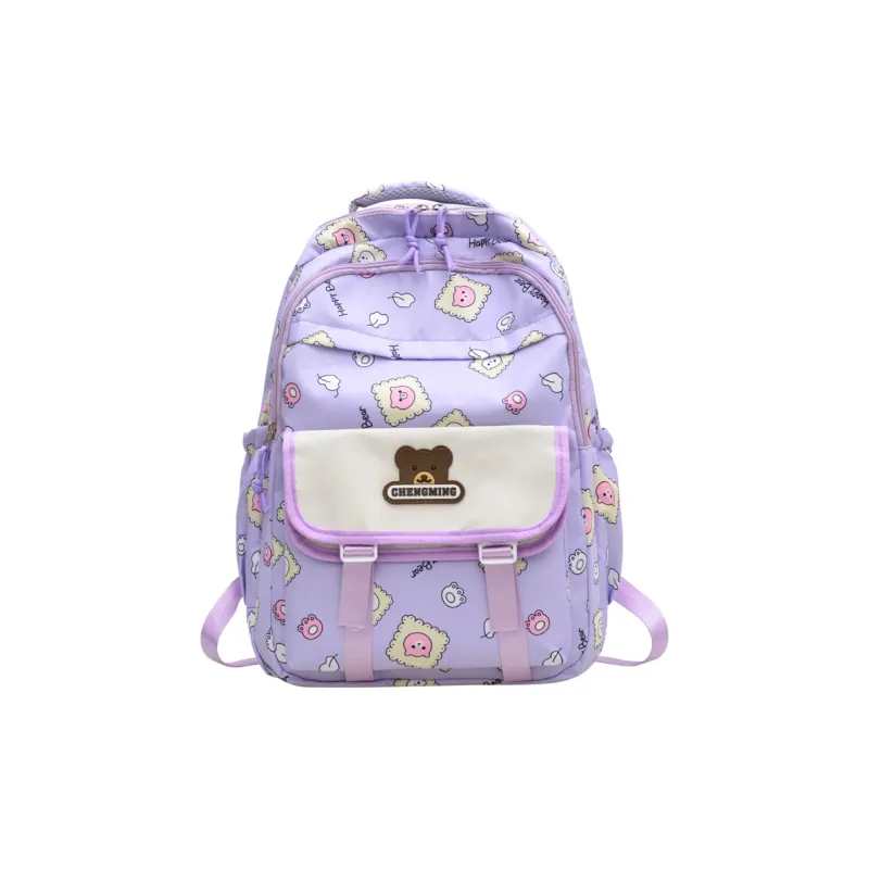 Yalu Nylon Fabric Backpack Regular Unisex Multicolor-6