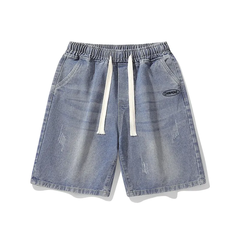 Chinpeno Denim Shorts Unisex Blue-0