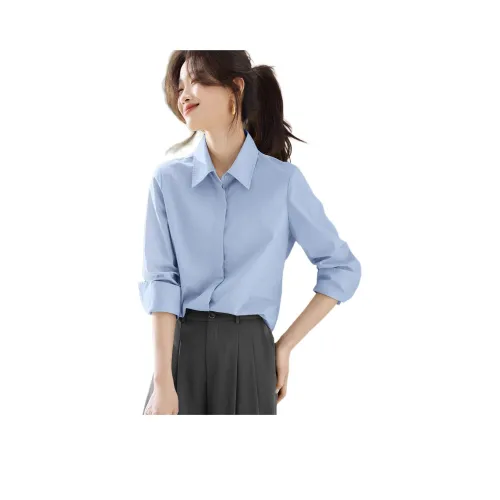 Mo Han Yi Mei Shirts Women's Aqua Blue