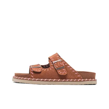 WEISHIBANGWEI Slip Resistant Odor Resistant Slide Slippers Unisex Brown