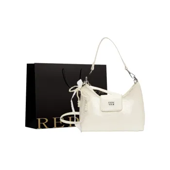 REDOO PU Shoulder Bag Regular Women's White/Silver/Black