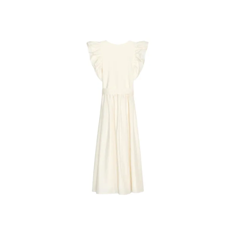 ZARA Sleeveless Dresses Women's White-1