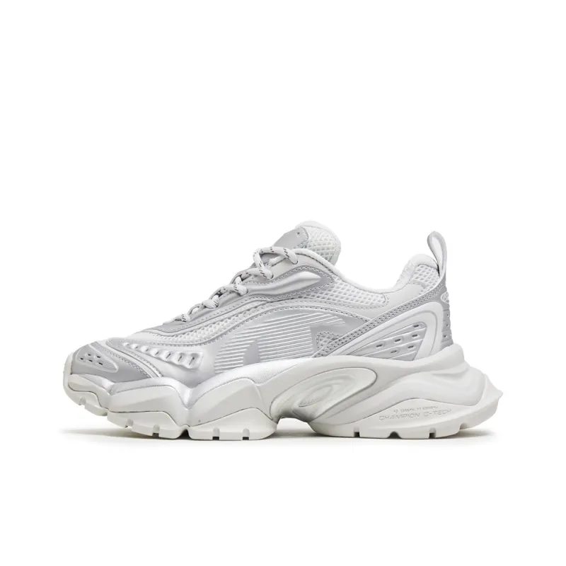 Champion Tooth Shark 2.0 Balance Low Top Chunky Sneakers Women's Silver White/photon Gray-0