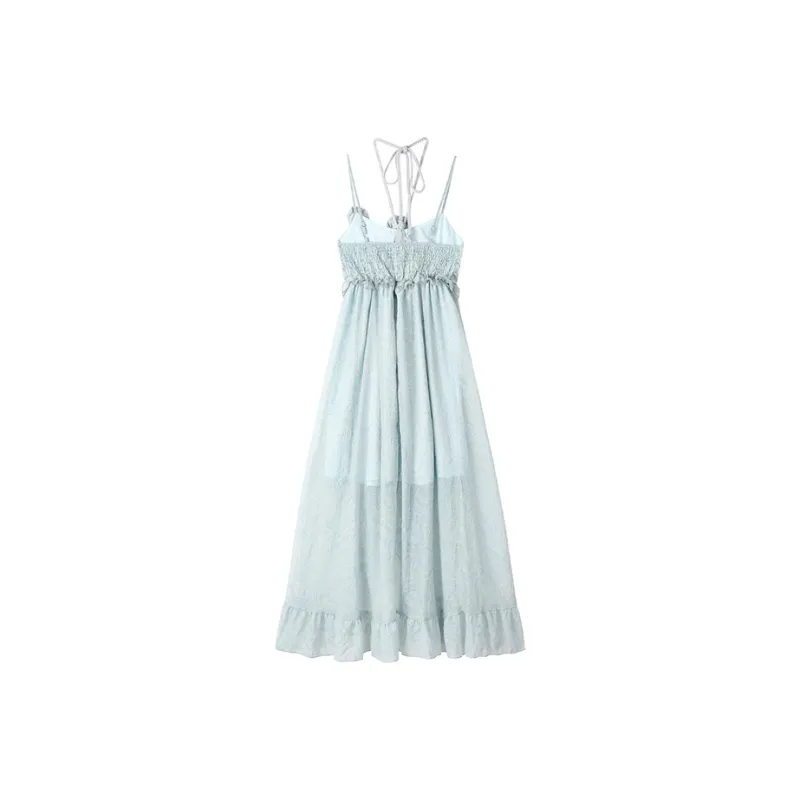 XUANSHU Slip Dresses Women's Light Blue-2