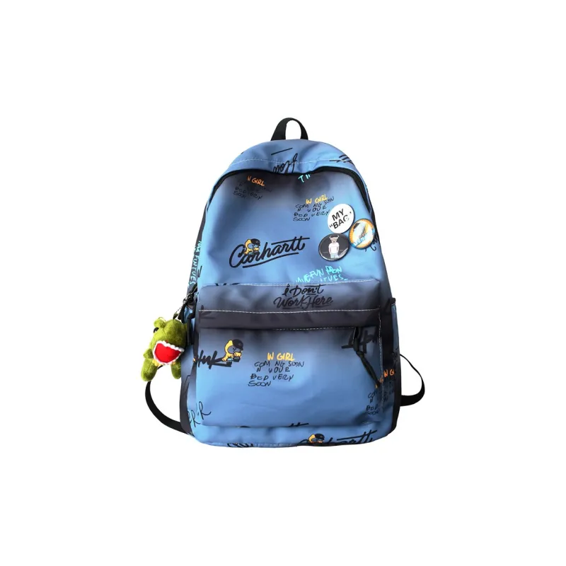 Yalu Nylon Backpack Unisex White/Gray/Khaki/Blue-13