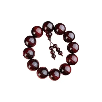 FANGYUANXIAOFU Small Leaf Red Sandalwood Wooden Bracelets Unisex