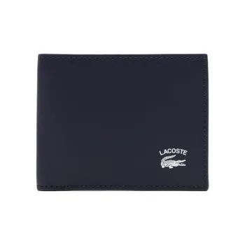 LACOSTE Cow Leather Wallet Men's Blue