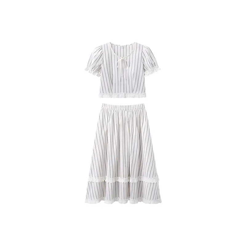 DOKZB Two Piece Skirt Sets Women's-0