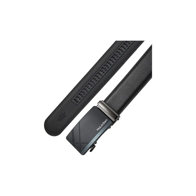 Mulinsen Cow Leather Belts Men's Width 3.5CM-4