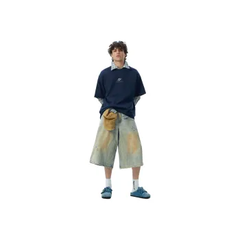 JHYQ Denim Shorts Unisex Blue