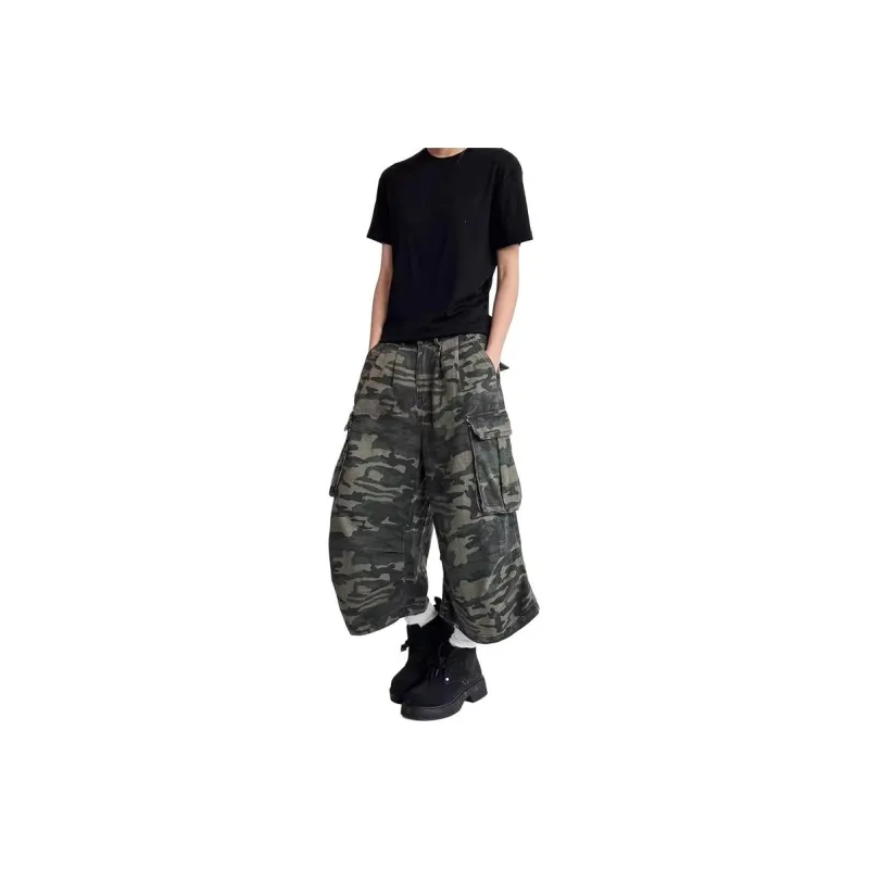 DAFK Denim Shorts Men Camouflage -0