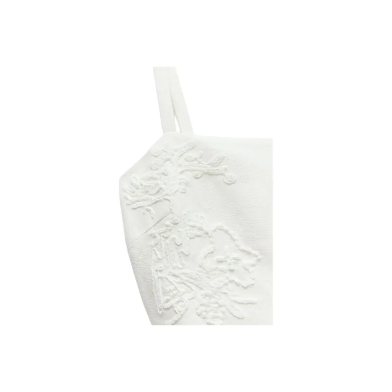 ZARA Slip Dresses Women's White-3