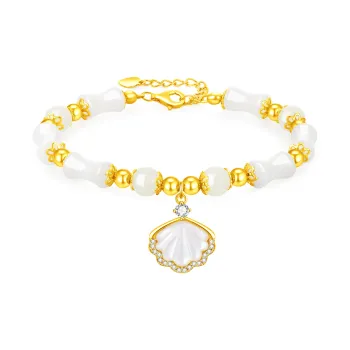 Lao Feng Xiang Natural Chalcedony Bracelets Women's