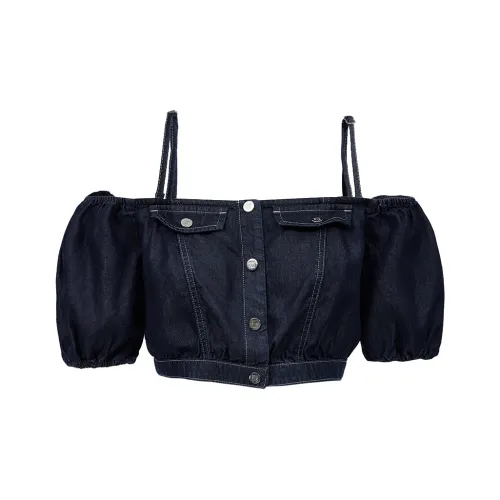 ONLY T Shirts Women's J36 810 Washed Denim Blue
