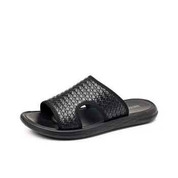 XIMO BULL Rubber Sole Slip Resistant Slide Slippers Unisex Black