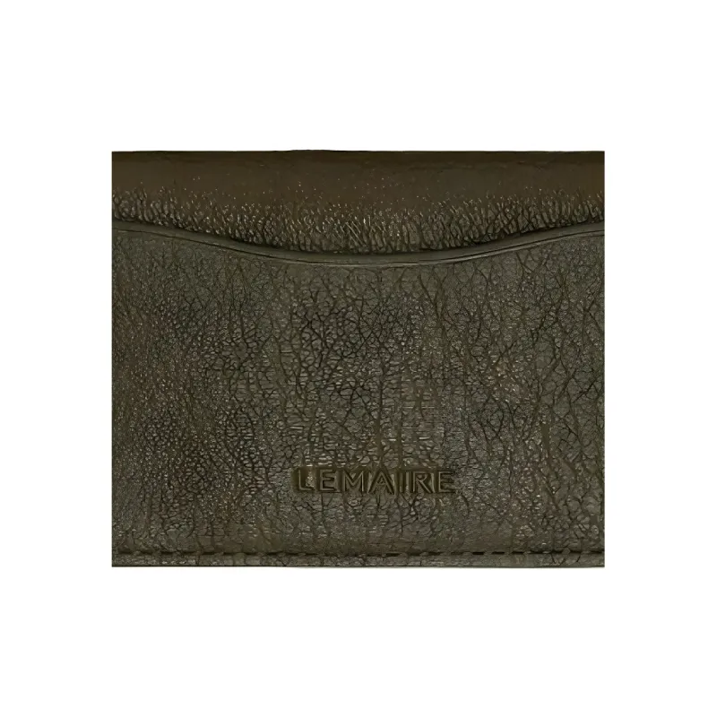 Lemaire Goatskin Card Holder Unisex Khaki-2