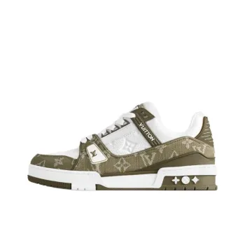 LOUIS VUITTON Trainer Low Top Skateboard Shoes Women's Green