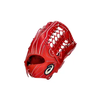 Asics Baseball Gloves Catcher's Glove Leather Unisex Red