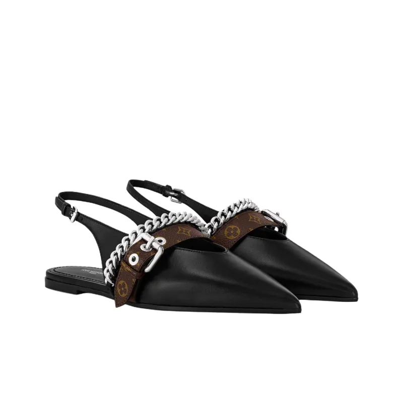LOUIS VUITTON Vibe Casual Single Shoes Women's Black-2