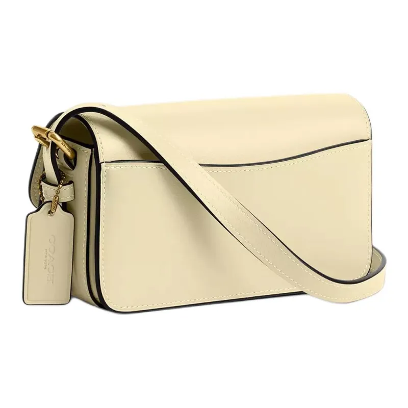 COACH Zoe Cow Leather Shoulder Bag Trumpets Women's Brass & Moonlight-2