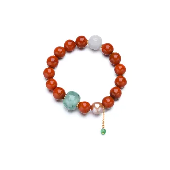 RIXIANGWAN South Red Agate Fine Jade Bracelets Unisex