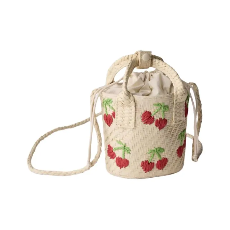 ZARA Cotton Bucket Bag, Shoulder Bag, Crossbody Bag, Handbag Women's Light Beige Yellow-2