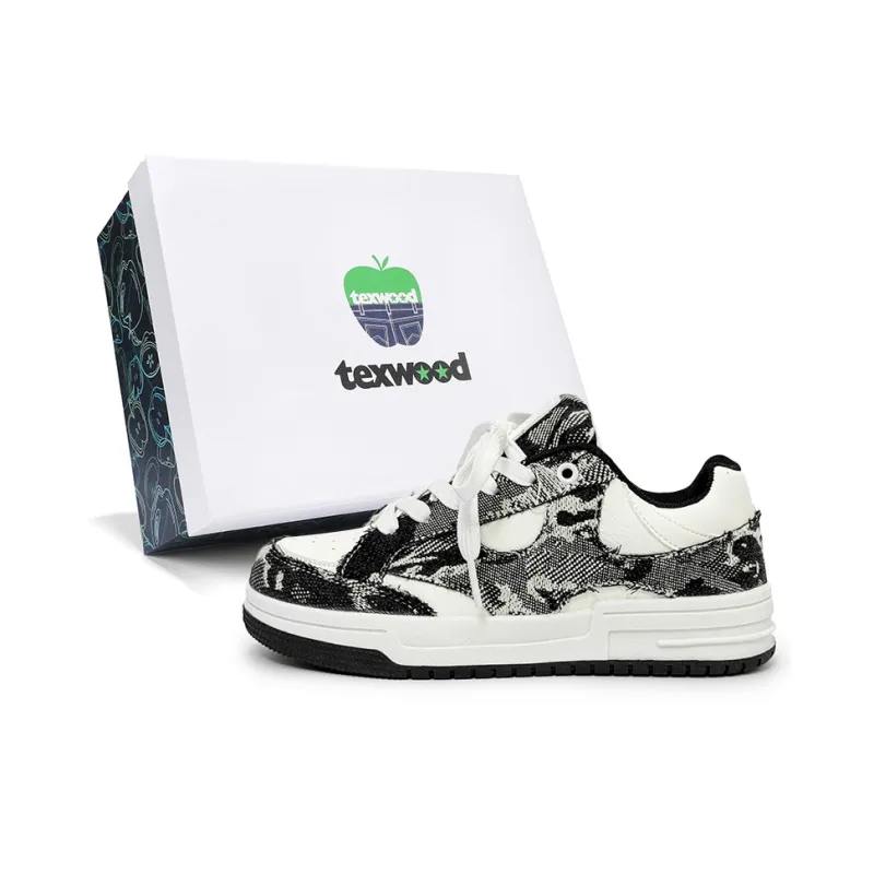TEXWOOD Coverage Slip Resistant Low Top Skateboard Shoes Unisex Box-0