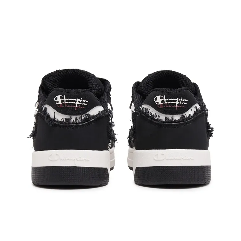 Champion Ribbon Shoes Balance Low Top Skateboard Shoes Unisex Black/Milk White-3