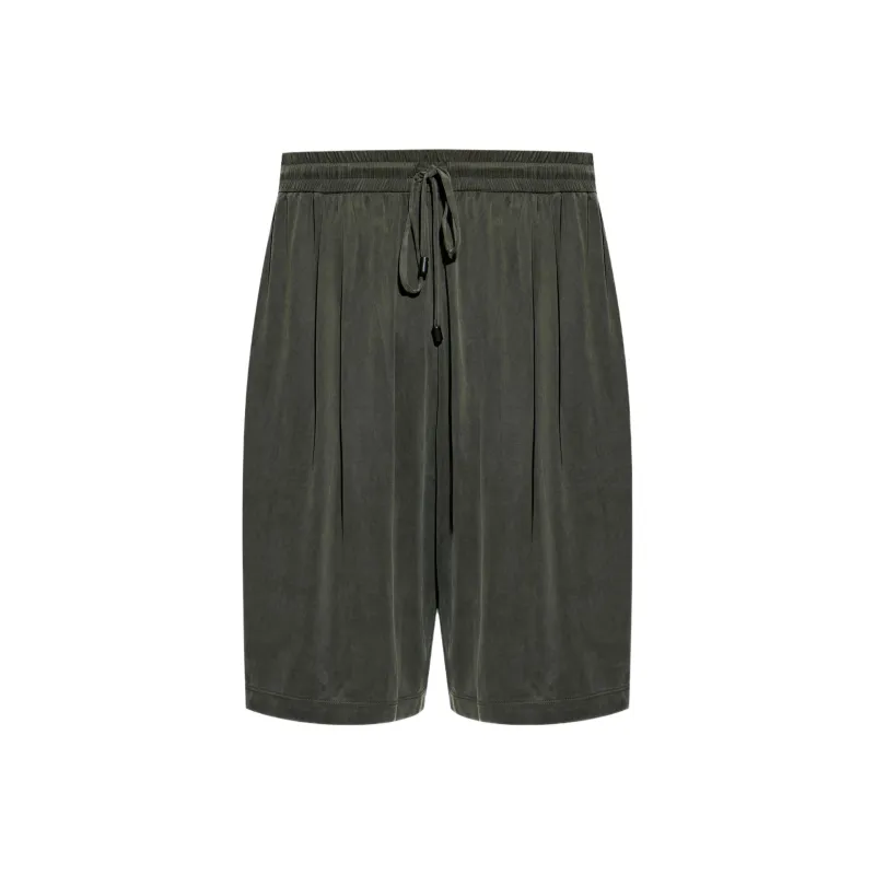 GIORGIO ARMANI Stretch Cupro Bermuda Shorts-0