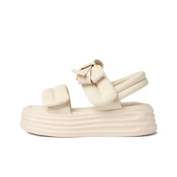 JOSINY Beach Sandals Women's Yellow/Ecru/Light Pink