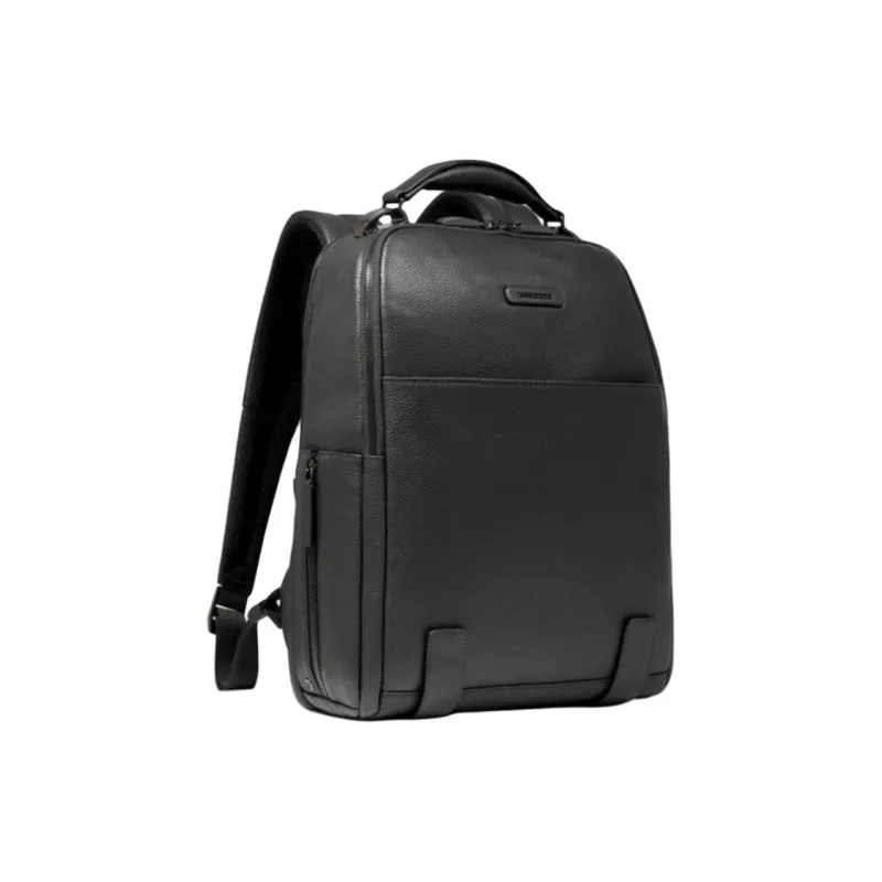 PIQUADRO Cow Leather Backpack Men's Black-1