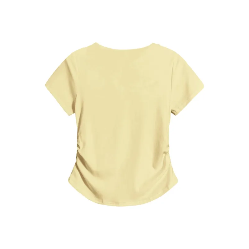 HEISU Regular T Shirt Women's Cream Yellow-2