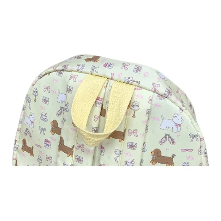 H YXIANG Nylon Backpack Regular Women's Floral Puppy-3