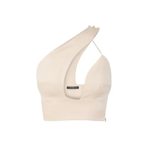 PRONOUNCE Crop Tops Women's Light Beige