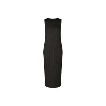 PLEATS PLEASE ISSEY MIYAKE Sleeveless Dress Women's Black