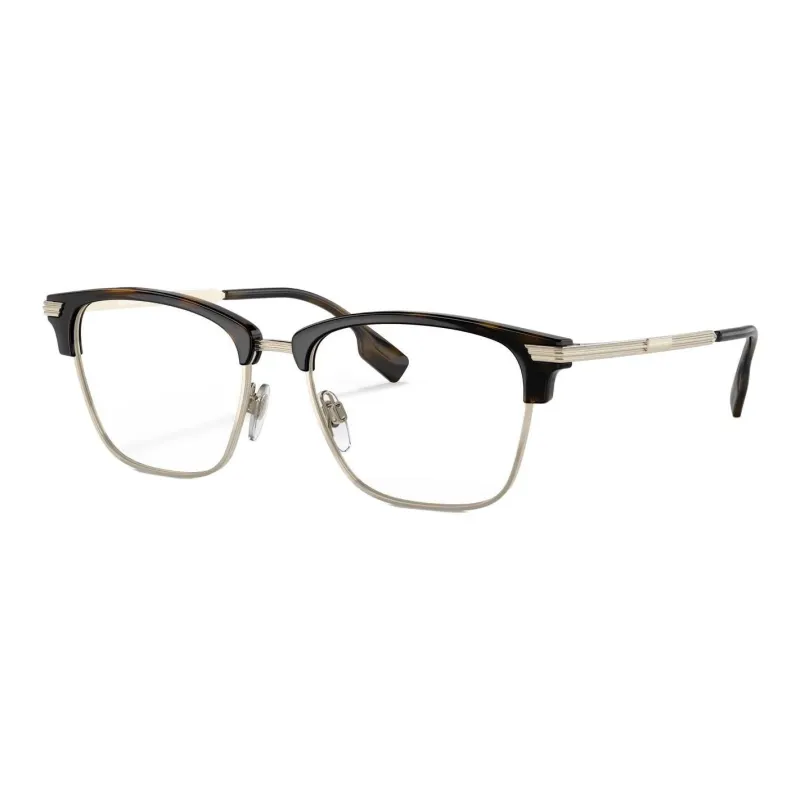Burberry Metal Browline Eyeglass Frames Unisex Tortoiseshell-0