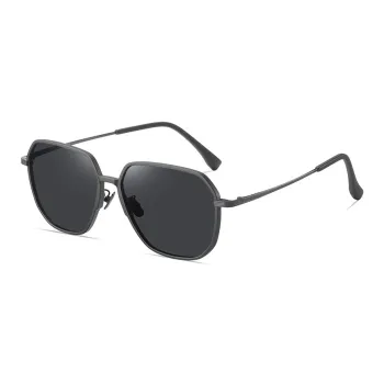 PRETTYALLUSION TR/Memory Plastic Grilamid TR90 Irregular Shape Sunglasses Men's