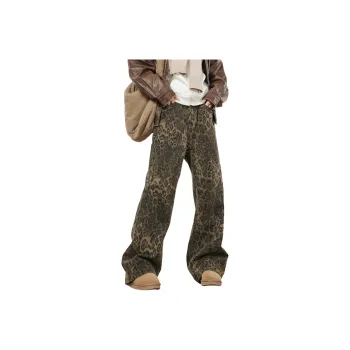 Imcrasy Jeans Unisex Leopard Print