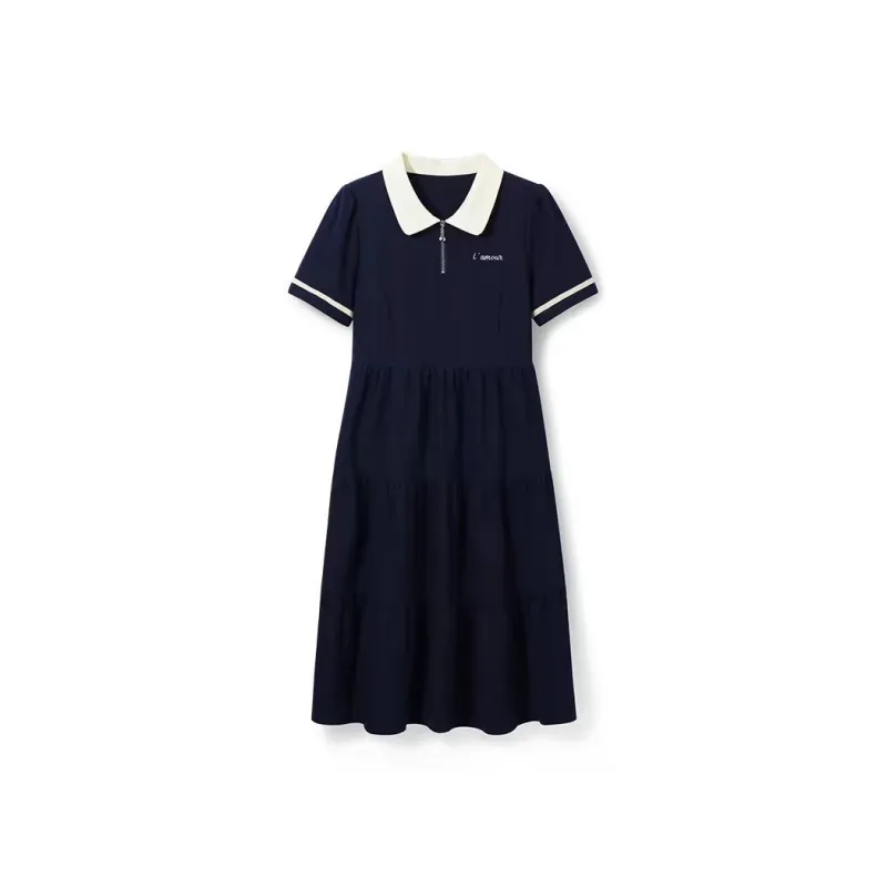 ABCMININ Short Sleeved Dress Women's-0