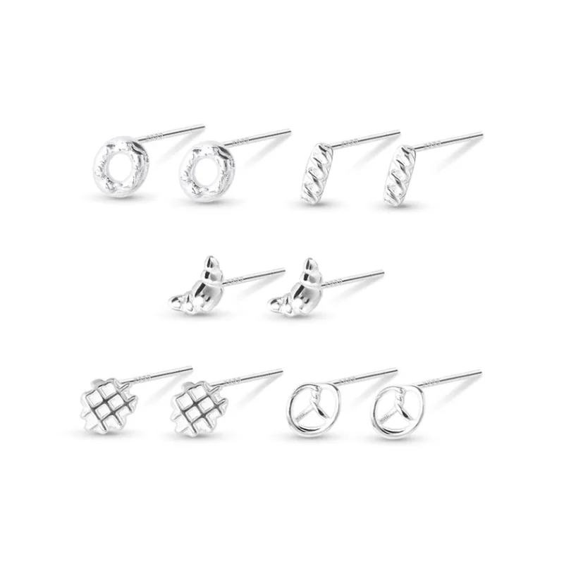 ETAHLOVE 999 Fine Silver Stud Earrings Women's-25