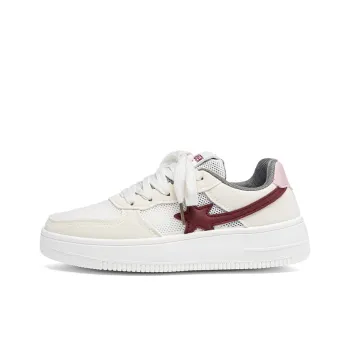 RENBEN Abrasion Resistant, Lightweight, And Breathable Low Top Skateboard Shoes Women's White Khaki