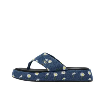 ZARA Abrasion Resistant Flip Flops Women's Blue