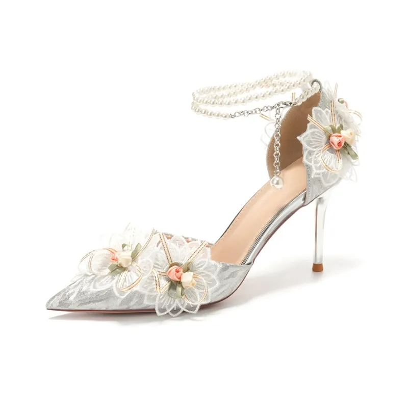 MABEL&CO Floral Splendor Slim Heel High Heels Women's-0