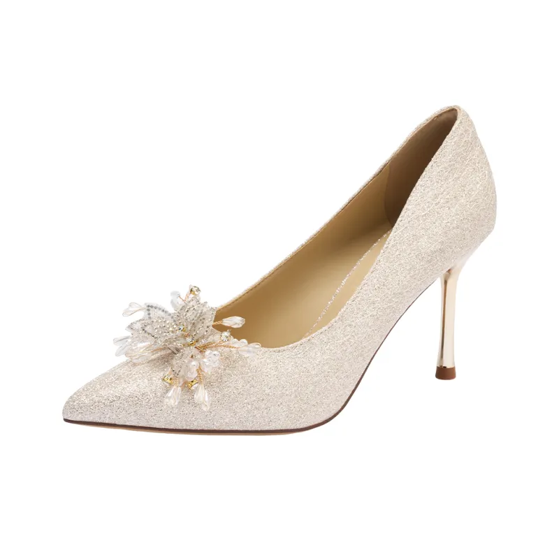 JOSINY High Heels Women's Champagne Gold-0