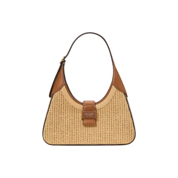 Kate Spade Straw Handbag, Shoulder Bag Trumpets Women's Sandy Beige