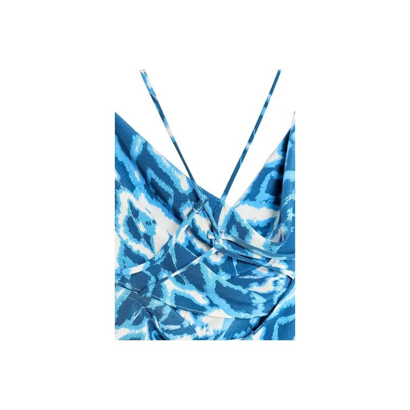 ZARA Slip Dress Women's Blue/White-2
