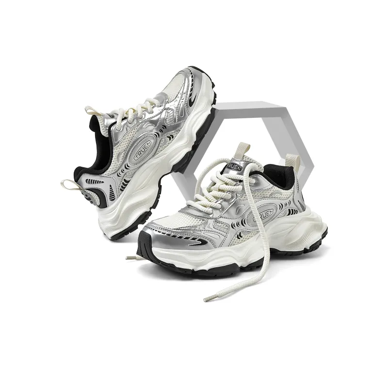 TRUEN Bubble Collection Slip Resistant Breathable Height Increasing Low Top Chunky Sneakers Unisex-21