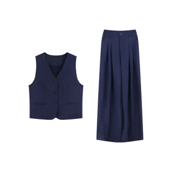 DianThia Tank Top And Wide Leg Pants Two Piece Set Casual Outfit Women's