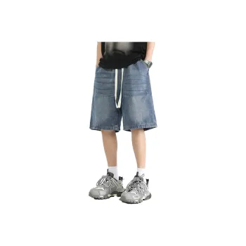 OPMO Denim Shorts Unisex Blue