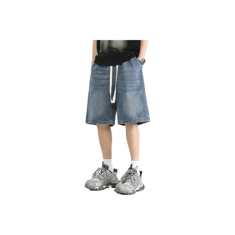OPMO Denim Shorts Unisex Blue-0